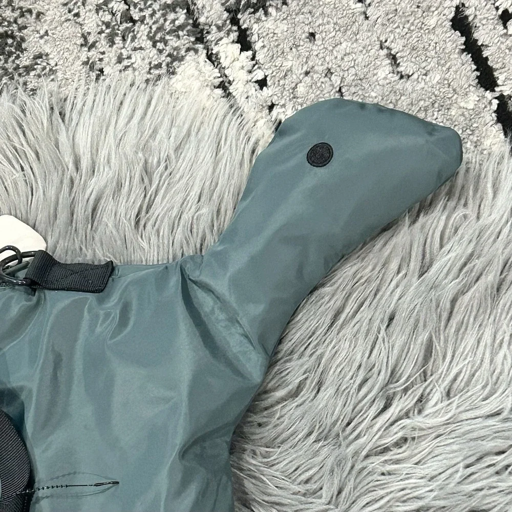 Cat & Jack Green Dinosaur Bag Duffle Tote Mid Size Polyester Zip Shoulder Strap